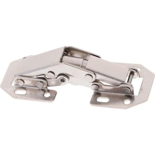 3 Inch No-Drilling Hole Cabinet Hinge Bridge Shaped Spring Frog Hinge Full Overlay Cupboard Door Hinges