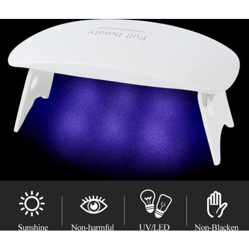 6W Nail Lamp Mini LED Light Nail Dryer UV Gel Folding Mouse Phototherapy Machine Nail Art Tool Portable