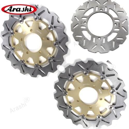 ARASHI Z750 NINJA Front Rear Brake Rotors Brake Disc Set For KAWASAKI Z 750 ABS 2007-2012 2008 2009 2010 2011 Z750R VERSYS 1000