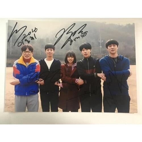 Hand signed Reply 1988 autographed group photo Lee Hye-ri Park Bo Gum autograph in ink 052020B