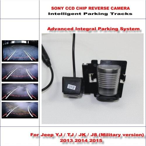 Car Back Rear Reverse Camera For Jeep YJ/TJ/JK/J8 (Military Version) 2013-2015 HD Intelligent Parking Tracks CAM