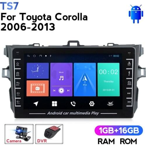 IPS Android Car Radio Multimedia Video Player Navigation GPS No 2 Din DVD for Toyota Corolla E140/150 2007 2008 - 2011 2012 2013