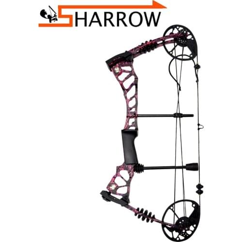 40-60lbs Archery Compound Bow Red Camo Arrows Adjustable Outdoor Hunting Shooting Target Accessory