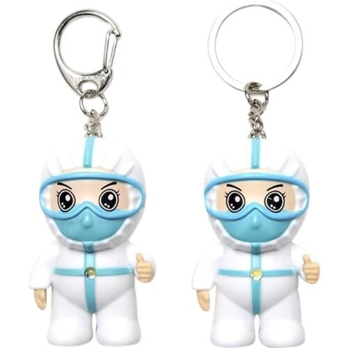Cartoon Mini Nurses Day Doctors Day Gift White Angel Keychain Souvenir Bag Pendant