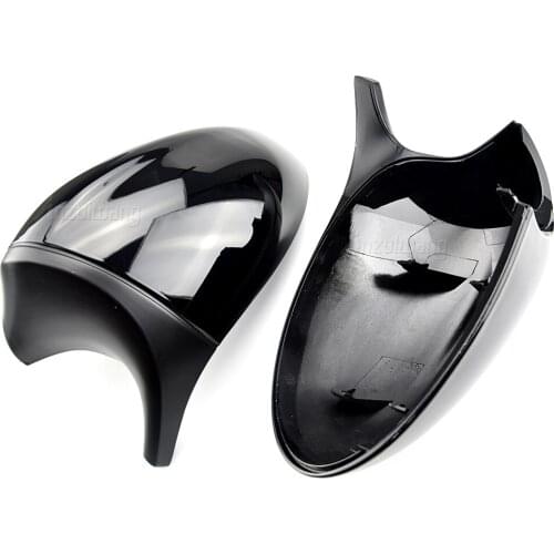 2xMirror Cover E90 Car Side Door Rearview Side Mirror Cover Cap For BMW E90 E91 2005-2007 E92 E93 2006-2009 M3 Style E80 E81 E87
