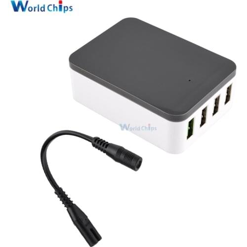 DC 10-36V to 12V 9V 12V 4 Port USB Buck Converter Fast Charger QC2.0 QC3.0 Charger Step Down Power Supply Module with Cable