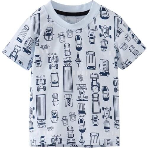 Funnygame Toddler Summer T shirts Cartoon Printed New 2020 Baby Cotton Clothing Casual Tees Tops Boys T shirts