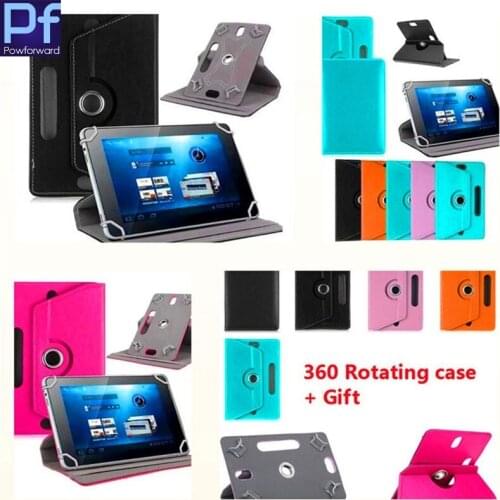 For DNS AirTab MC1011/M100qg/P100qw/P100gg 10.1" 360Degree Rotating Universal Tablet PU Leather cover case