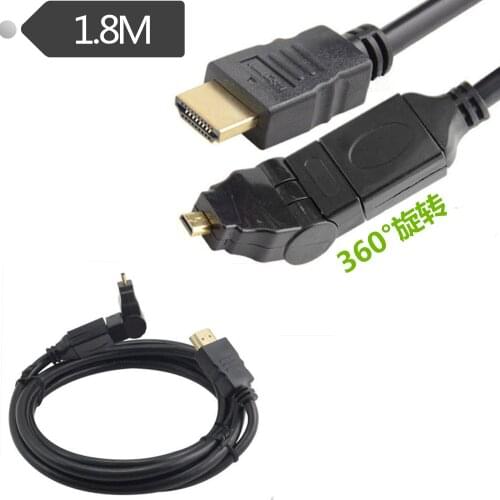 XOOM TF201 A500 micro HDMI 360 degree rotating HD cable for mobile phones and tablets