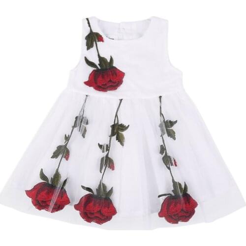 Lace Infant Roses Infantil Princess Wedding Dress Baby Girl Dress Birthday Dress Baby Girls Sweet Clothes Romper For Baby