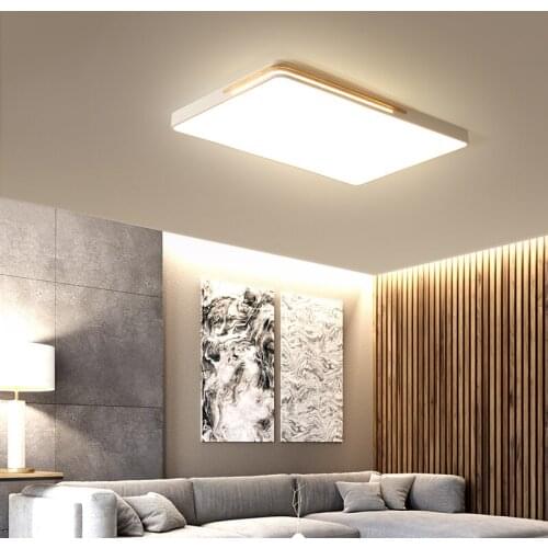 Square LED Ceiling Lights for Living Room Bedroom Study Room Indoor Lighting Home Modern Dimmable Mounted 110V 220V