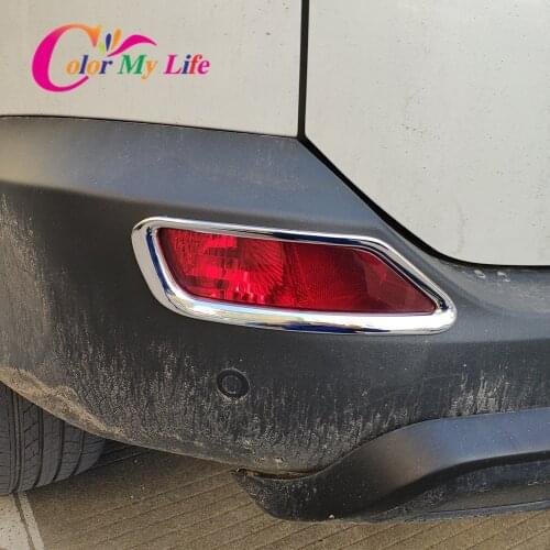 Car Rear Fog Light Cover for Toyota Rav4 Rav 4 2013 2014 2015 Accessories ABS Chrome Rear Car Fog Lamp Protection Trim Sticker