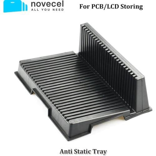 Novecel L Shape slot Anti Static Tray component box for PCB Circuit Board LCD Screen Holder Storing tools