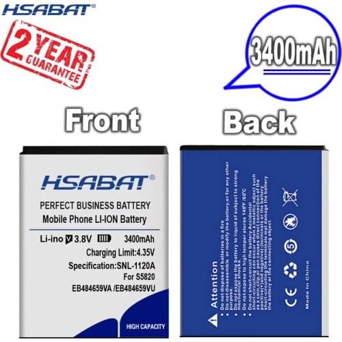 New Arrival 3400mAh EB484659VA EB484659VU Battery for Samsung Galaxy S5820 I8150 W689 S5690 T759 I8350 S8600 M930 i110 R730 i677