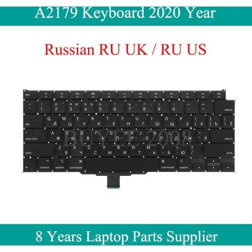 Original Laptop RU UK Big Enter A2179 Keyboard 2020 RU US Small Enter For Macbook Air 13.3" A2179 Russian Keyboard Replacement