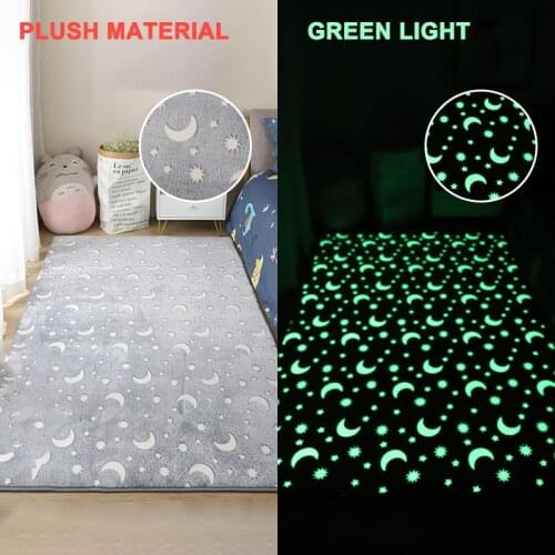 Thick Carpet for Living Room Luminous Plush Rug Children Bed Room Fluffy Floor Carpets Bedside Home Decor Rugs Sofa Velvet Mat