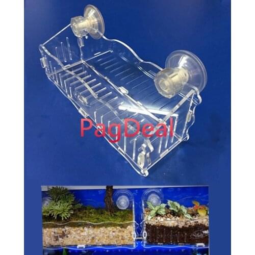 Hang-on Nursery Plant Glass Cup Pot Fish Tank Aquascaping Cultivation Mangrove Planting Aquarium Decor Breeding Hatchery Box