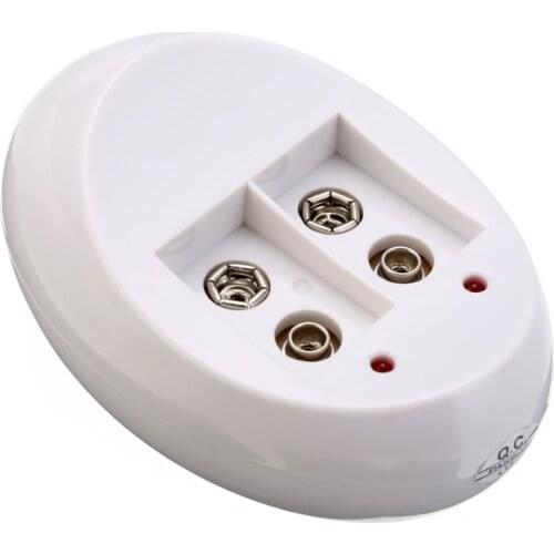 Pohiks 1pc Li-ion/NI-MH/NiCd Battery 9V High Quality Rechargeable Batteries Smart Charger LED Light US Plug