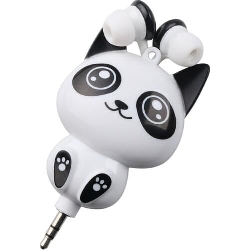 Kebidu Wired Earbuds Cat Panda 3.5mm Handsfree Earphone Music Headset MP3 Headphones Wholesale