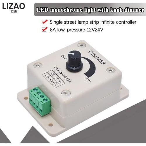 WAVGAT Voltage Regulator DC-DC Voltage Stabilizer 8A Power Supply Adjustable Speed Controller DC 12V LED Dimmer 12 V