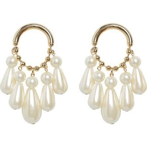 Bride Earring Tassel Dangle Earring For Women Pearl earrings Brincos Bijoux Jewelry Wedding Earring Bride Jewelry Accessories