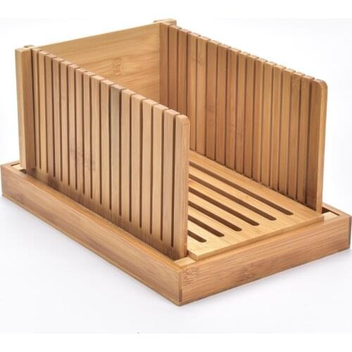 Foldable Bamboo Wood Bread Slicer Cutter Toast Loaf Cutting Guide Slicing Maker Dropshipping NJ72420