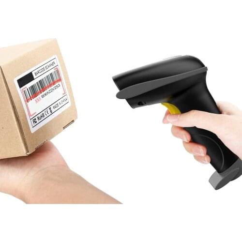 Wireless Barcode Scanner 328 Feet Transmission Distance USB Cordless 1D Laser Automatic Barcode Reader Handhold Bar Code Scanner