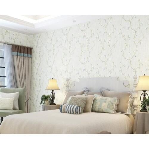 Beibehang vinyl wall Retro light color garden flower wallpaper bedroom wedding room beauty salon wallpapers for living room
