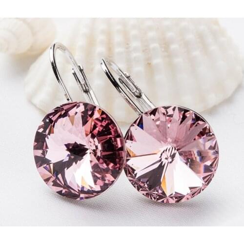 11.11 Austrian Crystal Dangle Earrings New Fashion Drop Earings Round Earrings For Women Elegant Party Wedding Jewelry Gift