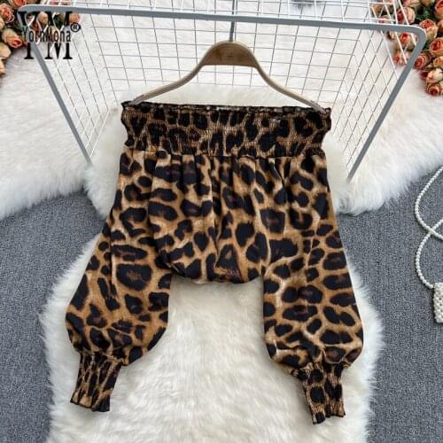 YORNMONA Leopard Blouses
