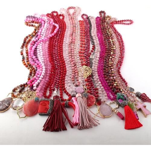 Wholesale Fashion Mix Color Red Necklace Handmade Women Jewelry 20pc MIX