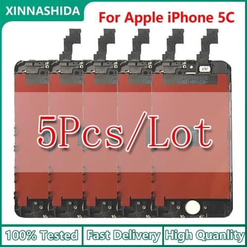 5pcs/lot LCD Display For Apple iphone 5C LCD Display Touch Screen Digitizer Assembly Replacement Parts For iPhone5C