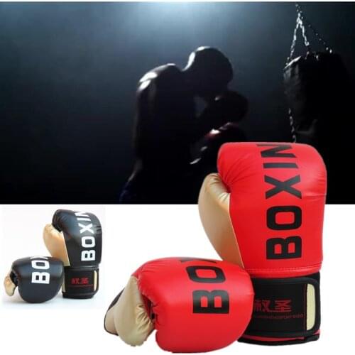 1 Pair Creative Patchwork Boxing Gloves Boxer Outdoor Hand Protector Sanda Training Mitten
