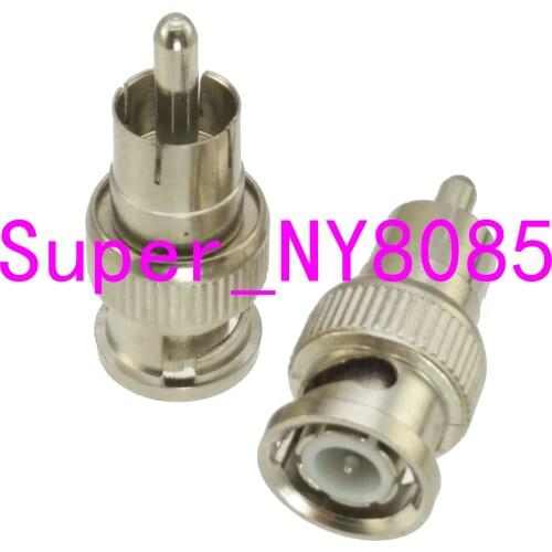 1Pcs BNC male plug Pin to RCA TV male plug center TV RF Coaxial adapter connector For TV