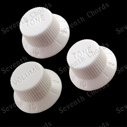 10sets/lot White Guitar Speed Control Knobs for Electric Guitar part accessories