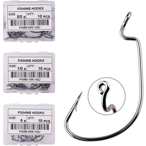 10pcs Coating High Carbon Stainless Steel Barbed Carp Fishing Hooks Pack with Retail Original Box Fishing Hook Tackle