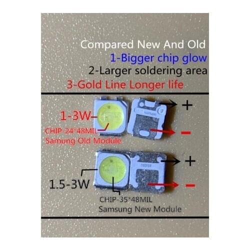 1000pcs 2828 LED Backlight TT321A 1.5W-3W with zener 3V 3228 2828 Cool white LCD Backlight for SAMSUNG TV TV Application