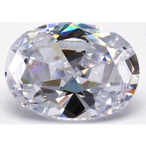 2019 DIY oval shape white cz oval gemstone Synthetic Oval Cubic Zirconia color cz nano stone beads wholesale price for jewelry