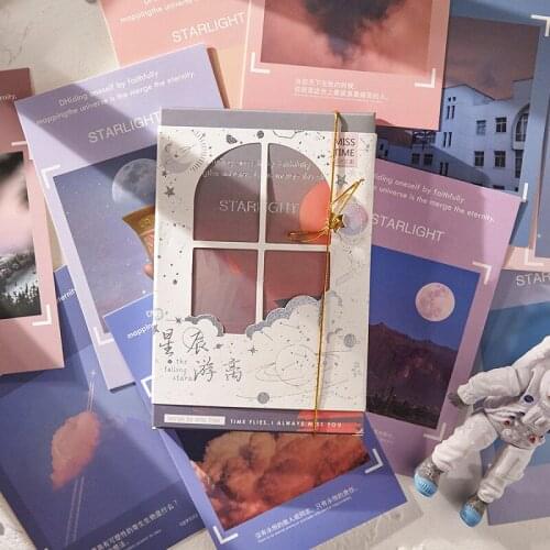 30 Pcs/Set Novelty Starlight Series Postcard DIY The Falling Stars Greeting Cards Message Card New Year Gift
