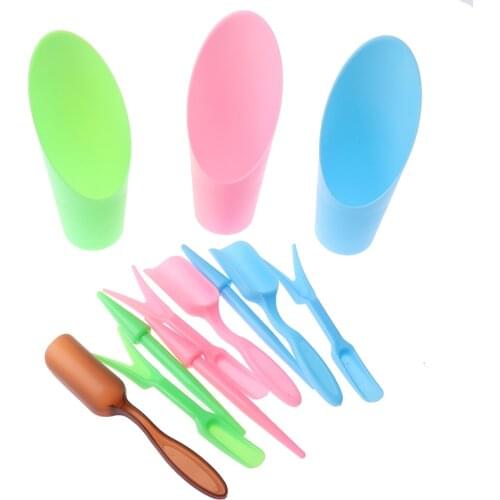 Soil Plastic Spade Shovel Cup Succulent DIY Bonsai Flower Plant Helper Mini Garden Tools
