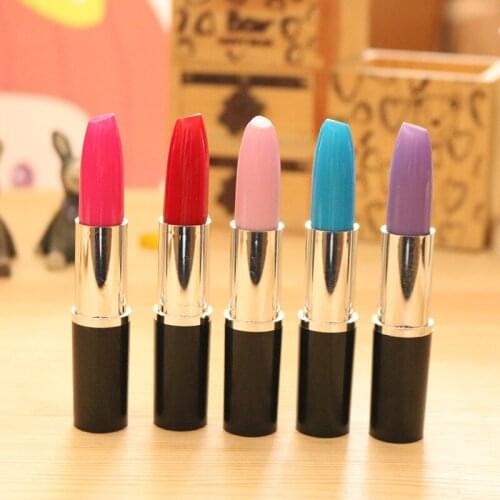 40PCS Creative Ladies Lipstick Ballpoint Pen Student Stationery Office Accessories Cute School Supplies
