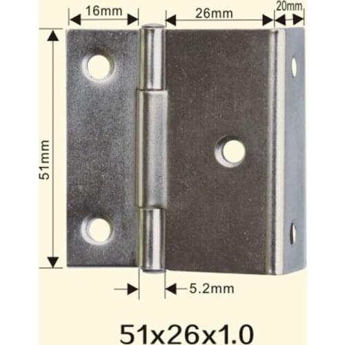 Freeshipping 51*26*1mm Iron Metal Hinge Sewing Machine Folding Table Furniture Flip Tray Hinges Big Door Hinges