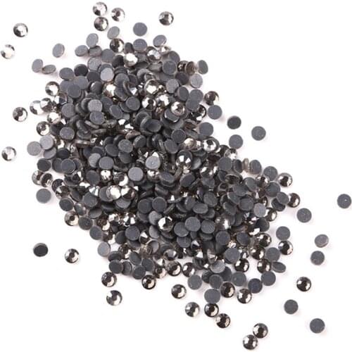 Black Dia DMC Flatback Hot Fix Rhinestone Iron On Crystal Strass Various Sizes hotfix on clothes