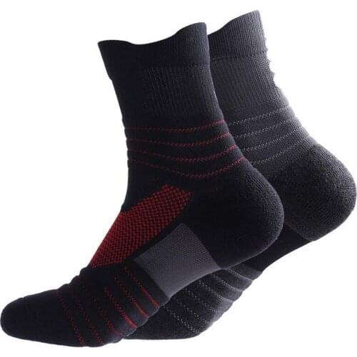 CKAHSBI Men Women Leg Support Stretch Compression Running Socks Below Knee Wool Breathable Outdoor Sports Stripe Printing Autumn
