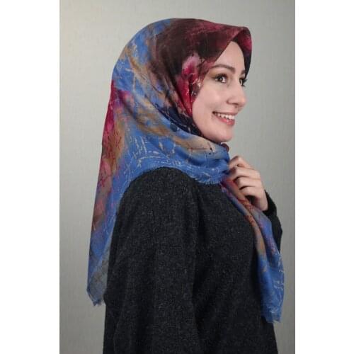 FOMARA SHİNE PATTERNED SILVERY LINEN SCARF-DESEN-09-RENK-04