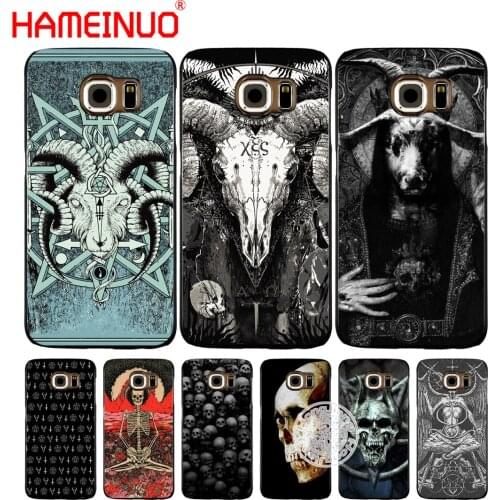 HAMEINUO satanic scary skull cell phone case cover for Samsung Galaxy S7 edge PLUS S8 S6 S5 S4 S3 MINI