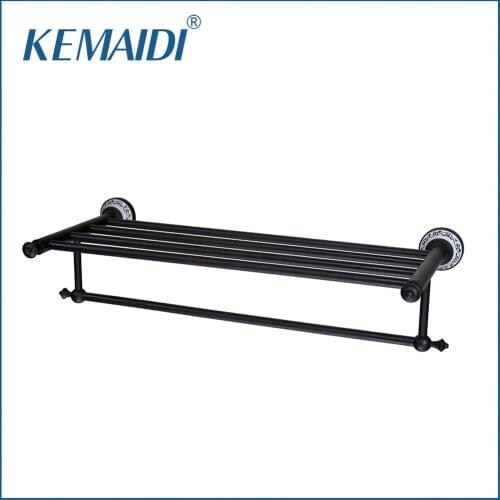 KEMAIDI Black Bathroom Shelf Oil Rubbed Bronze Wall Mounted Shower Bathroom Shelve Bathroom Accessories
