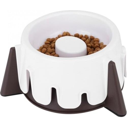 Pet Dog Cat Slow Food Feeder Bowl Cake Shape Wet and Dry Use Five Height Mode Adjustment Protect Spine Pet Supplies