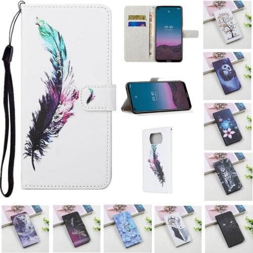 Painted Leather Case for Xiaomi 11 10T Lite Poco F3 M3 X3 Redmi 9 9A 9C Note 10 9 Pro 10S Coque Folded Stand Lanyard Phone Capa