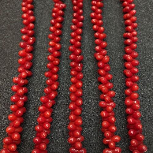 Red Coral Beads Irregular Shaped Beads for Jewelry Making Woman Necklace Earrings Bracelet DIY Accessories Designer Charm 9x4mm